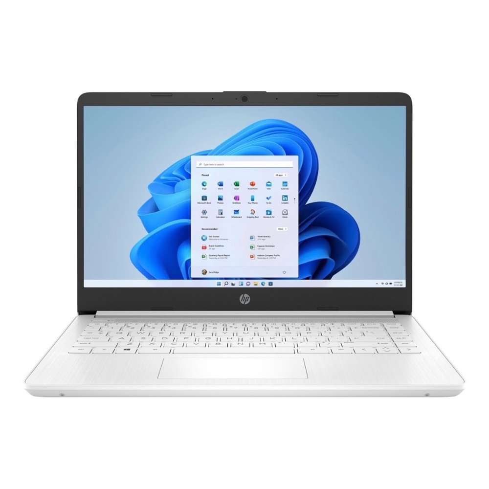 HP Computer- 14" Laptop- Intel Celeron- 4GB Memory - 64GB eMMC - Snowflake White